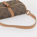 CELINE Paris Macadam Canvas Shoulder Bag Denim Blue Auth 152878-7