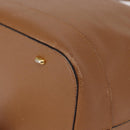 CELINE Shoulder Bag Leather Brown Gold Auth 152879-14