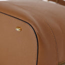 CELINE Shoulder Bag Leather Brown Gold Auth 152879-16