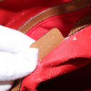 CELINE Shoulder Bag Leather Brown Gold Auth 152879-12