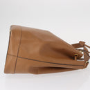 CELINE Shoulder Bag Leather Brown Gold Auth 152879-3