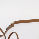 CELINE Shoulder Bag Leather Brown Gold Auth 152879-8