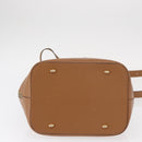 CELINE Shoulder Bag Leather Brown Gold Auth 152879-5