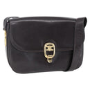 CELINE Shoulder Bag Leather Brown Gold Auth 152880-1