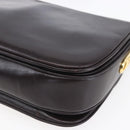 CELINE Shoulder Bag Leather Brown Gold Auth 152880-15