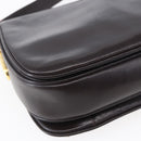 CELINE Shoulder Bag Leather Brown Gold Auth 152880-16