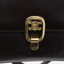 CELINE Shoulder Bag Leather Brown Gold Auth 152880-17