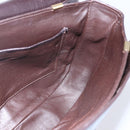 CELINE Shoulder Bag Leather Brown Gold Auth 152880-19