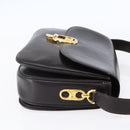 CELINE Shoulder Bag Leather Brown Gold Auth 152880-4