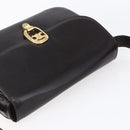 CELINE Shoulder Bag Leather Brown Gold Auth 152880-6