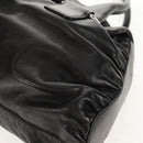 VALENTINO Handtas Leer Zwart Zilver Auth 152881A-16