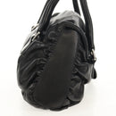 VALENTINO Handtas Leer Zwart Zilver Auth 152881A-4