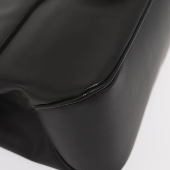 Salvatore Ferragamo Vala Shoulder Bag Leather Black Silver Auth 152882