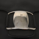 Salvatore Ferragamo Vala Shoulder Bag Leather Black Silver Auth 152882-15