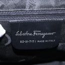 Salvatore Ferragamo Vala Shoulder Bag Leather Black Silver Auth 152882-17