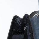 Salvatore Ferragamo Vala Shoulder Bag Leather Black Silver Auth 152882-20