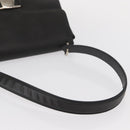 Salvatore Ferragamo Vala Shoulder Bag Leather Black Silver Auth 152882-7