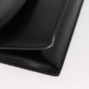 GUCCI Chain Shoulder Bag Leather Black Gold 447632 Auth 152883-8