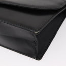 GUCCI Chain Shoulder Bag Leather Black Gold 447632 Auth 152883-15