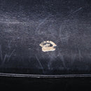 GUCCI Chain Shoulder Bag Leather Black Gold 447632 Auth 152883-10