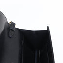 GUCCI Chain Shoulder Bag Leather Black Gold 447632 Auth 152883-19