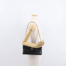 GUCCI Chain Shoulder Bag Leather Black Gold 447632 Auth 152883-21