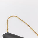 GUCCI Chain Shoulder Bag Leather Black Gold 447632 Auth 152883-14