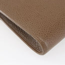 Christian Dior Shoulder Bag Leather Brown gold Auth 152886-16