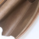 Christian Dior Shoulder Bag Leather Brown gold Auth 152886-11