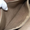 Christian Dior Shoulder Bag Leather Brown gold Auth 152886-12