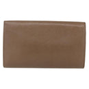 Christian Dior Shoulder Bag Leather Brown gold Auth 152886-2