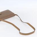 Christian Dior Shoulder Bag Leather Brown gold Auth 152886-7