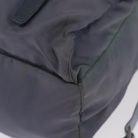 PRADA Backpack Nylon Blue Silver Auth 152888