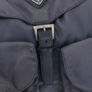 PRADA Backpack Nylon Blue Silver Auth 152888-21
