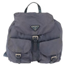 PRADA Backpack Nylon Blue Silver Auth 152888-13