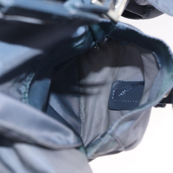 PRADA Backpack Nylon Blue Silver Auth 152888