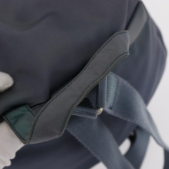 PRADA Backpack Nylon Blue Silver Auth 152888