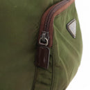 PRADA Backpack Nylon Khaki Silver Auth 152889-20