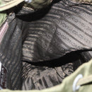 PRADA Backpack Nylon Khaki Silver Auth 152889-23