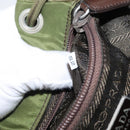 PRADA Backpack Nylon Khaki Silver Auth 152889-12