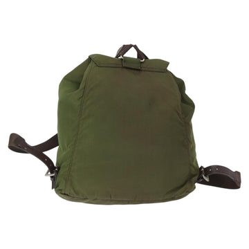 PRADA Backpack Nylon Khaki Silver Auth 152889 - 0