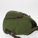 PRADA Backpack Nylon Khaki Silver Auth 152889-3