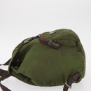 PRADA Backpack Nylon Khaki Silver Auth 152889-4