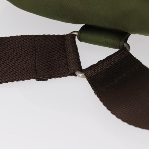 PRADA Backpack Nylon Khaki Silver Auth 152889