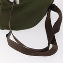 PRADA Backpack Nylon Khaki Silver Auth 152889-9