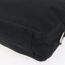 PRADA Shoulder Bag Nylon Plastic Black Silver Auth 152891-15