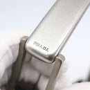 PRADA Shoulder Bag Nylon Plastic Black Silver Auth 152891-10