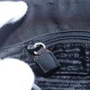 PRADA Shoulder Bag Nylon Plastic Black Silver Auth 152891-19