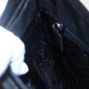 PRADA Shoulder Bag Nylon Plastic Black Silver Auth 152891-21