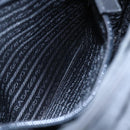 PRADA Shoulder Bag Nylon Plastic Black Silver Auth 152891-22